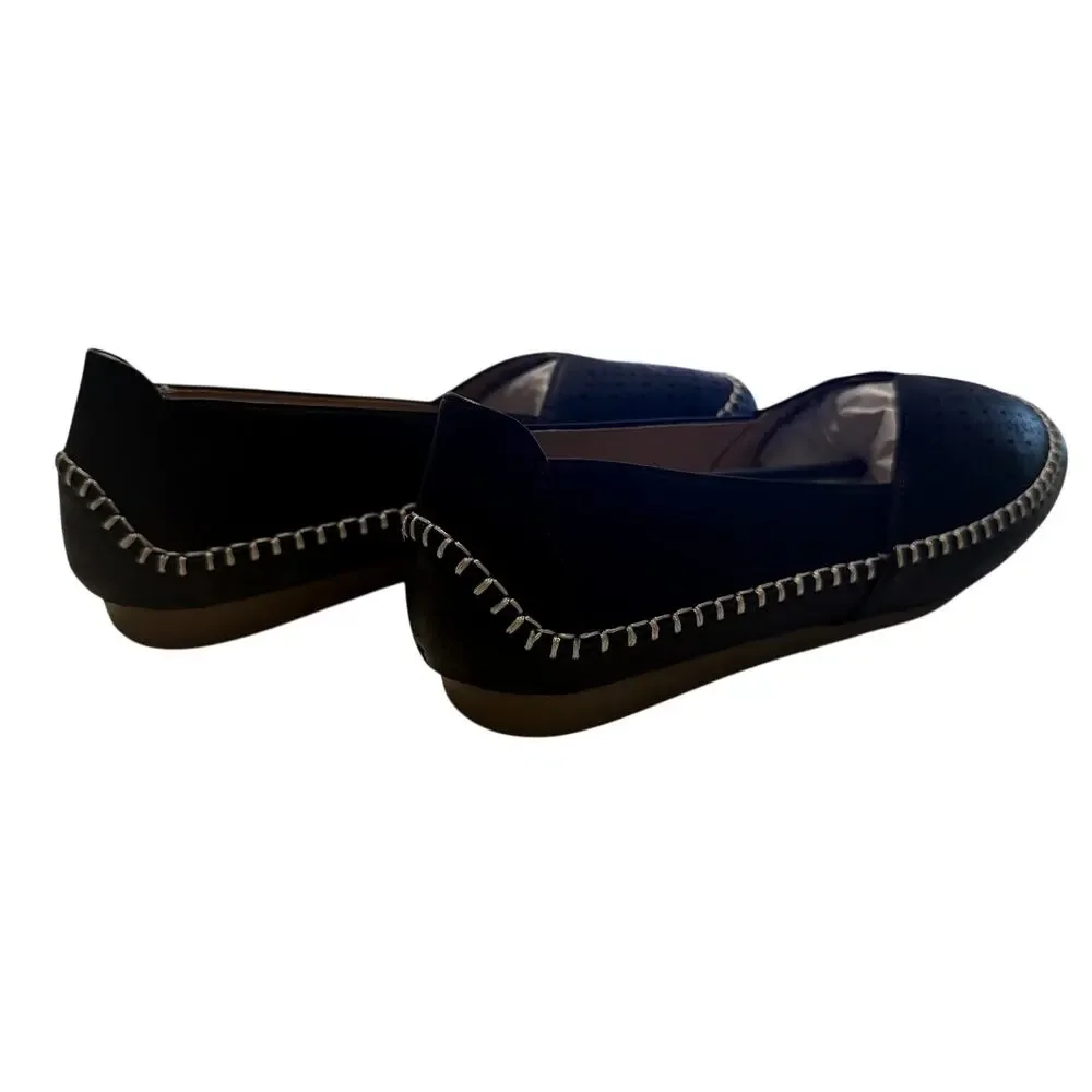 Easy Street Amity Slip-On Flats in Black, Size 9.5 Wide